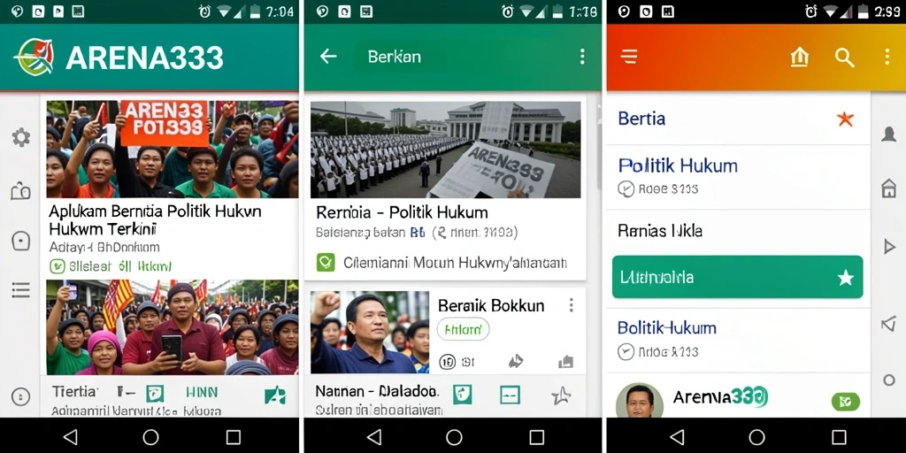 Tampilan antarmuka aplikasi Politik Hukum yang informatif dan mudah digunakan.