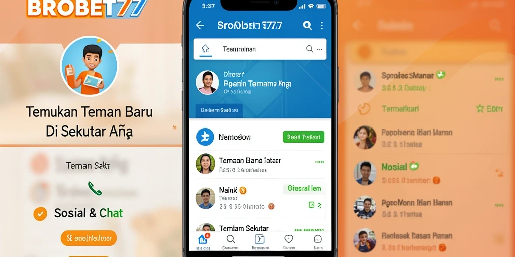 Tampilan antarmuka BROBET77 yang user-friendly untuk bertemu teman baru.