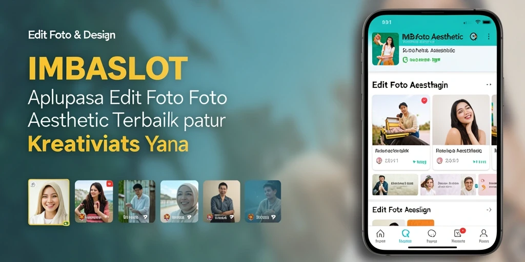Tampilan antarmuka pengguna IMBASLOT untuk Edit Foto Aesthetic yang menarik.