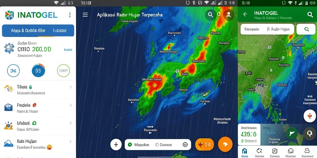 Antarmuka INATOGEL menampilkan radar hujan interaktif dan informasi cuaca.