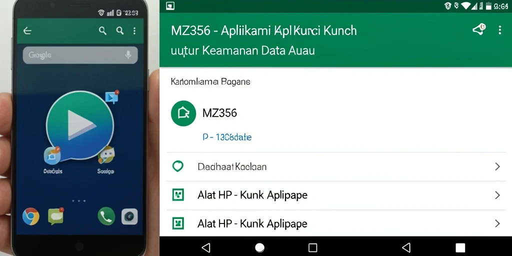 Antarmuka sederhana dan fungsional dari MZ356 untuk Kunci Aplikasi.