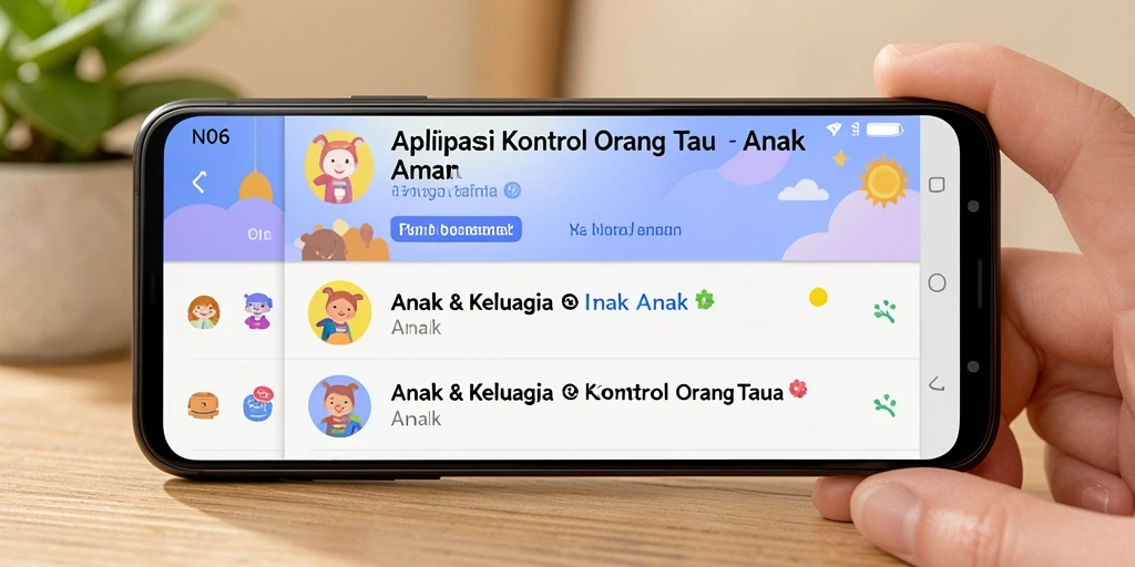Tampilan antarmuka N06 untuk kontrol orang tua yang intuitif.