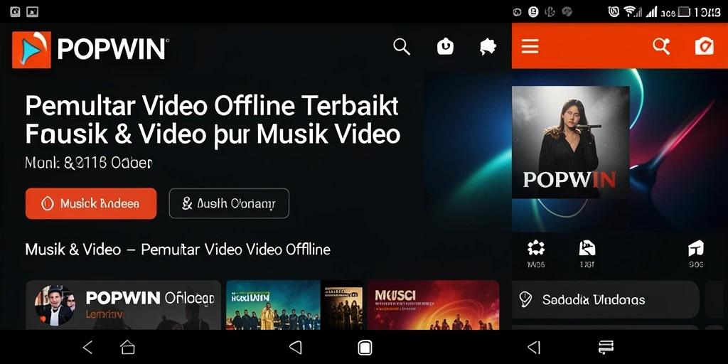 Tampilan antarmuka aplikasi POPWIN yang sederhana dan menarik.