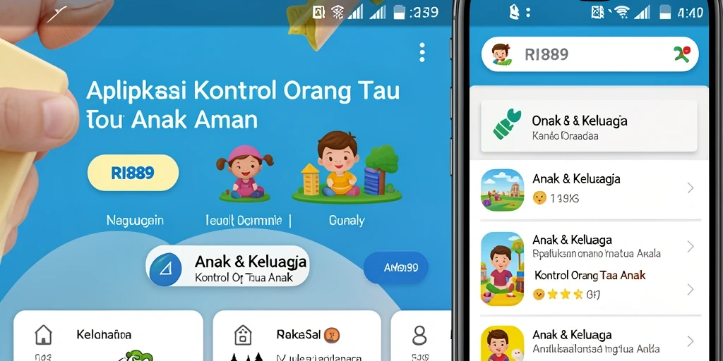 Antarmuka aplikasi RI889 untuk kontrol orang tua yang efisien.