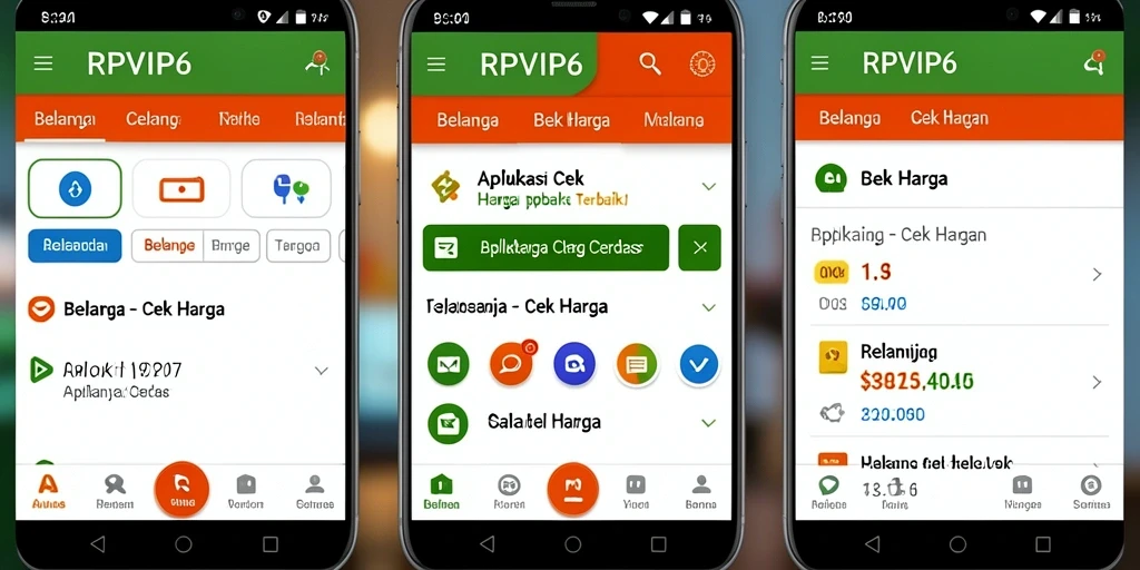 Tampilan antarmuka RPVIP6 yang ramah pengguna untuk cek harga.